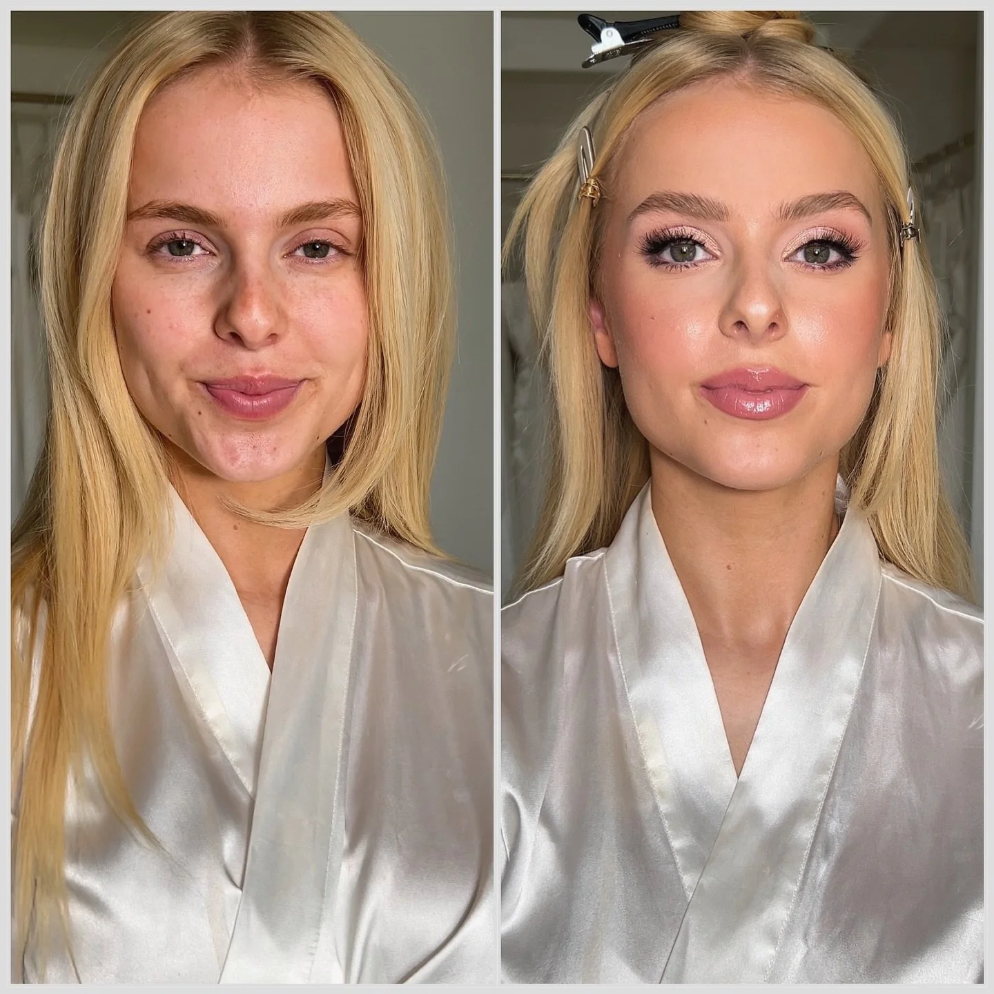 If you&rsquo;re a pink soft angel glam girl this look is for you 💞 

Using some of my current bridal beauty makeup faves ~ 

@charlottetilbury pillow talk fair {if you love a baby pink don&rsquo;t sleep on this colour!} 

@rarebeauty beauty blusher 