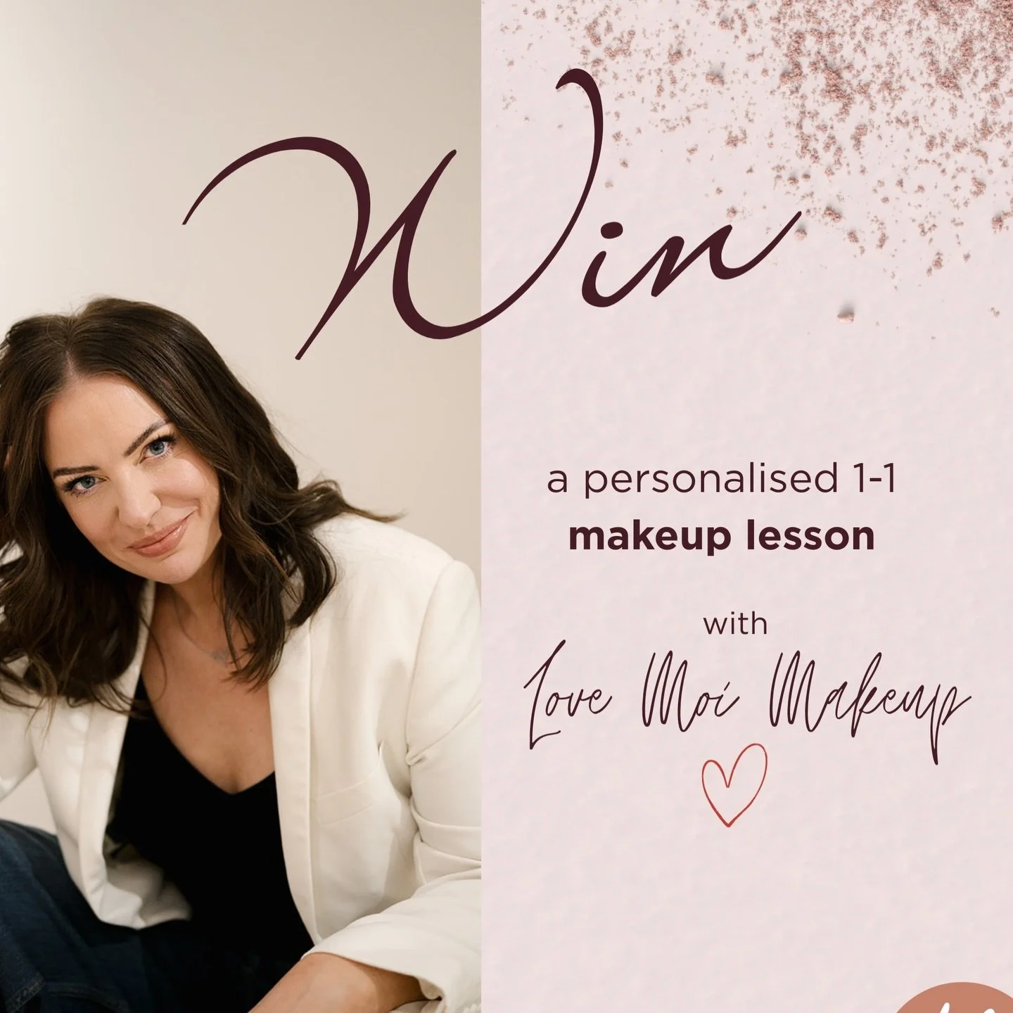 ✨ VALENTINES GIVEAWAY ALERT ✨

Want to level up your makeup skills and learn how to create flawless, confidence-boosting looks? 💋 

ONE of my most popular services is MAKEUP LESSONS ~ so I&rsquo;m giving away ONE FREE lesson with Love Moi Makeup wor