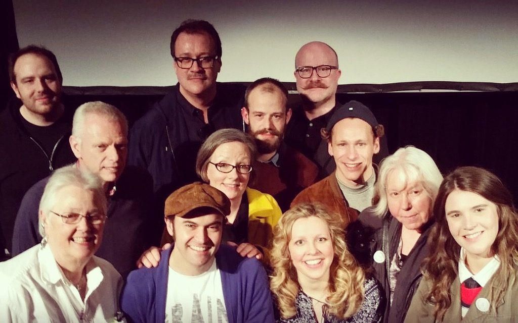 RUSSELL T DAVIES (BACK ROW, CENTRE) AND SUE SANDERS (FRONT ROW, FAR LEFT) WITH THE CAST (PHOTO NICOLAS CHINARDET)