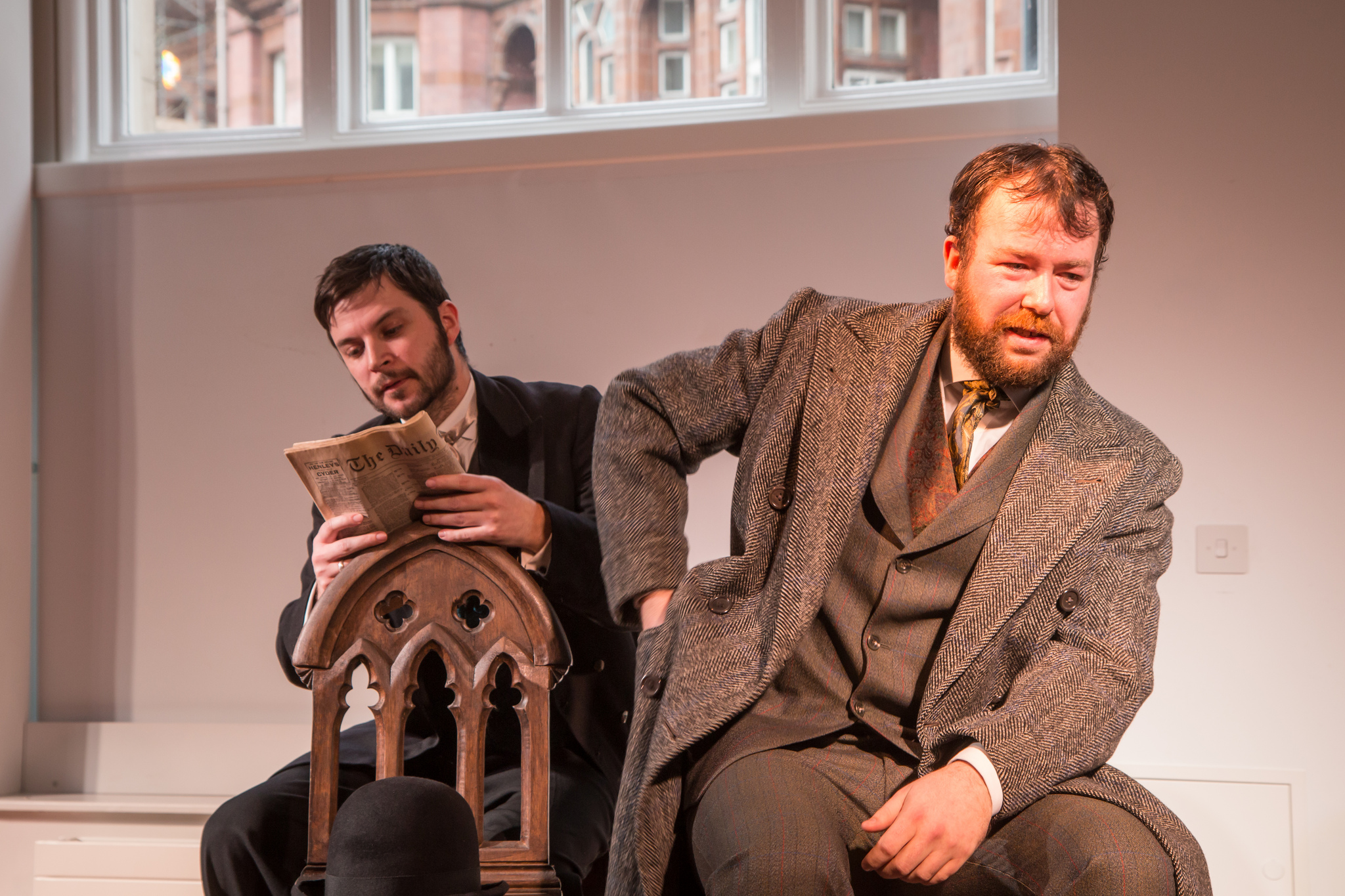 GRAHAM EAGLESHAM AS WOODS AND MARK ROBERTS AS CAMINADA (LEFT TO RIGHT)