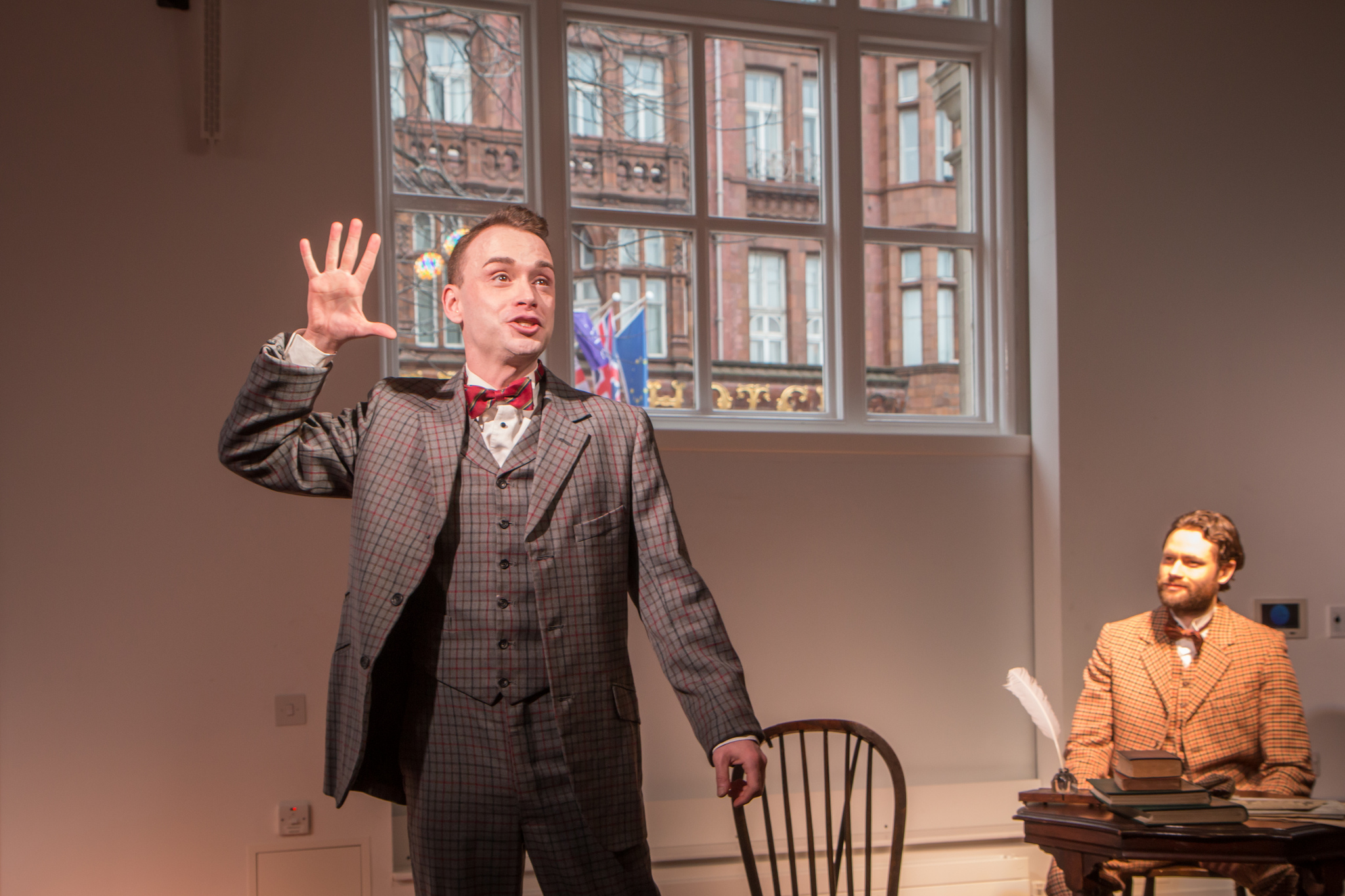 DAN WALLACE AS PARKINSON AND GARETH GEORGE AS NEWMAN (LEFT TO RIGHT)