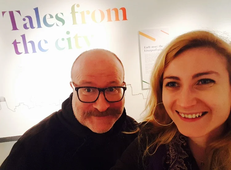 STEPHEN M HORNBY AND ABI HYNES AT THE LAUNCH OF LGBT HM 2018 AT THE LIVERPOOL MUSEUM