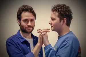 IN REHEARSAL: GARETH GEORGE AS DR JOHNSTON. CONOR LEDGER AS WALLACE