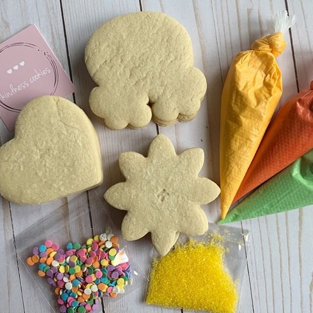 Looking for a fun at-home activity to do with your kiddos while school is at home? Try one of our cookie kits! Each kit comes with 1/2 dozen cookies, three bags of icing, and two types of sprinkles (colors may vary). These definitely will make snack 