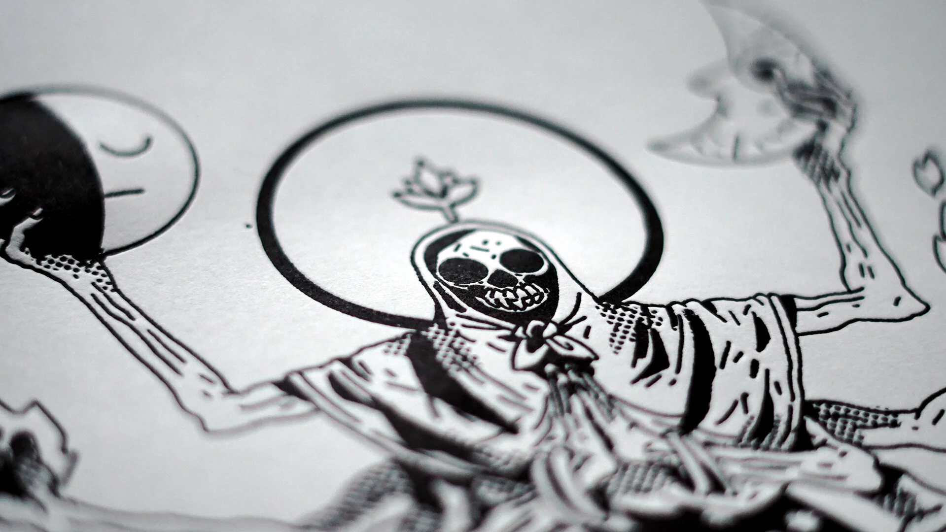 YES - NO letterpress print.