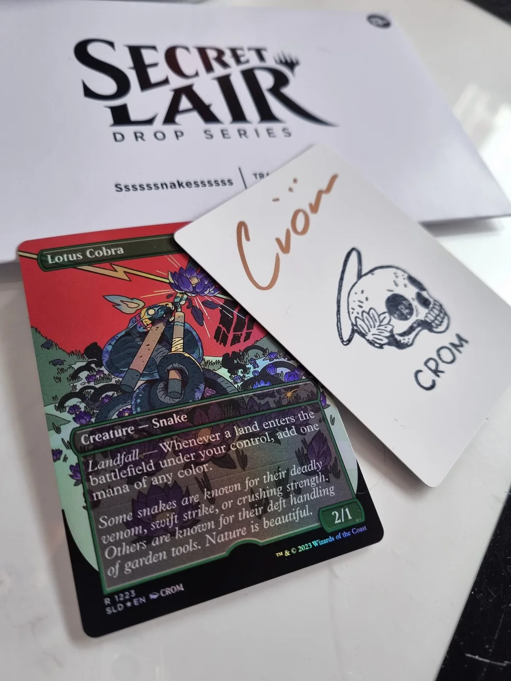 Lotus Cobra MTG card - SIGNED  CROM IllUSTRATION