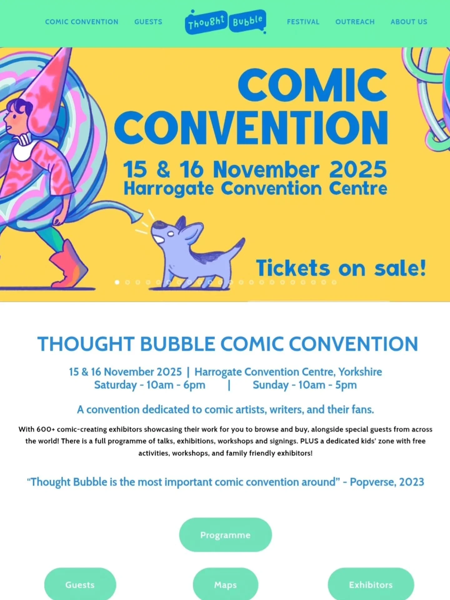 @thoughtbubblefestival 2025!! Once again I'm back as a special guest this year ✨✨ I'll be at the Red-shirt hall ( table E17) with all my wares signing books and chatting to everyone who comes by so if there is anything you want me to bring make sure 