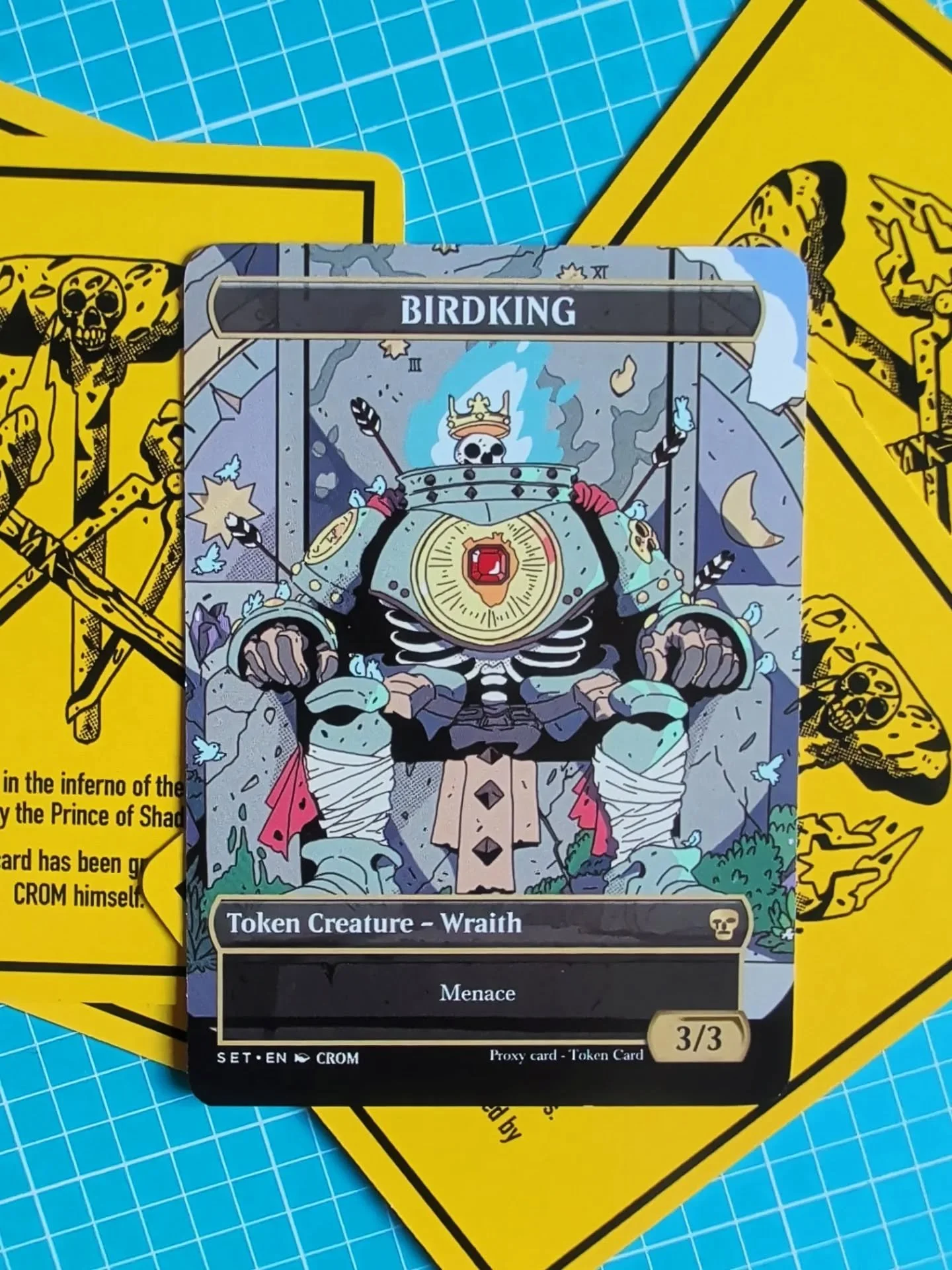 I'm really pleased with how this set came out! The full Birdking token set of 6 cards including the shiny construct card ✨