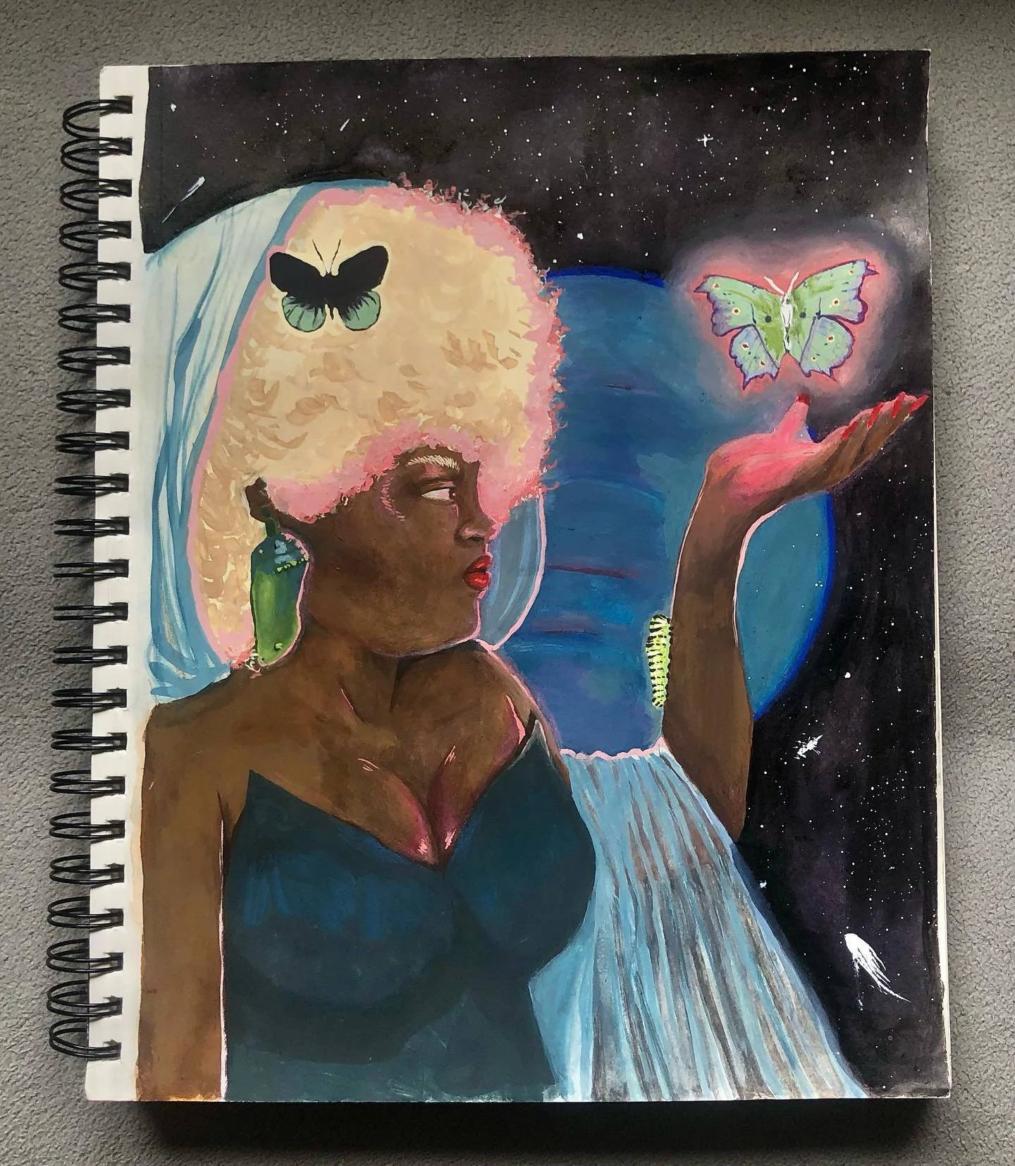 This piece is called &ldquo;Death: Transformation&rdquo;. My first piece in my Tarot Series!
.
I wanted to communicate how in Tarot death is not seen as the literal interpretation, but as a symbol for change and transformation. Change for us as peopl