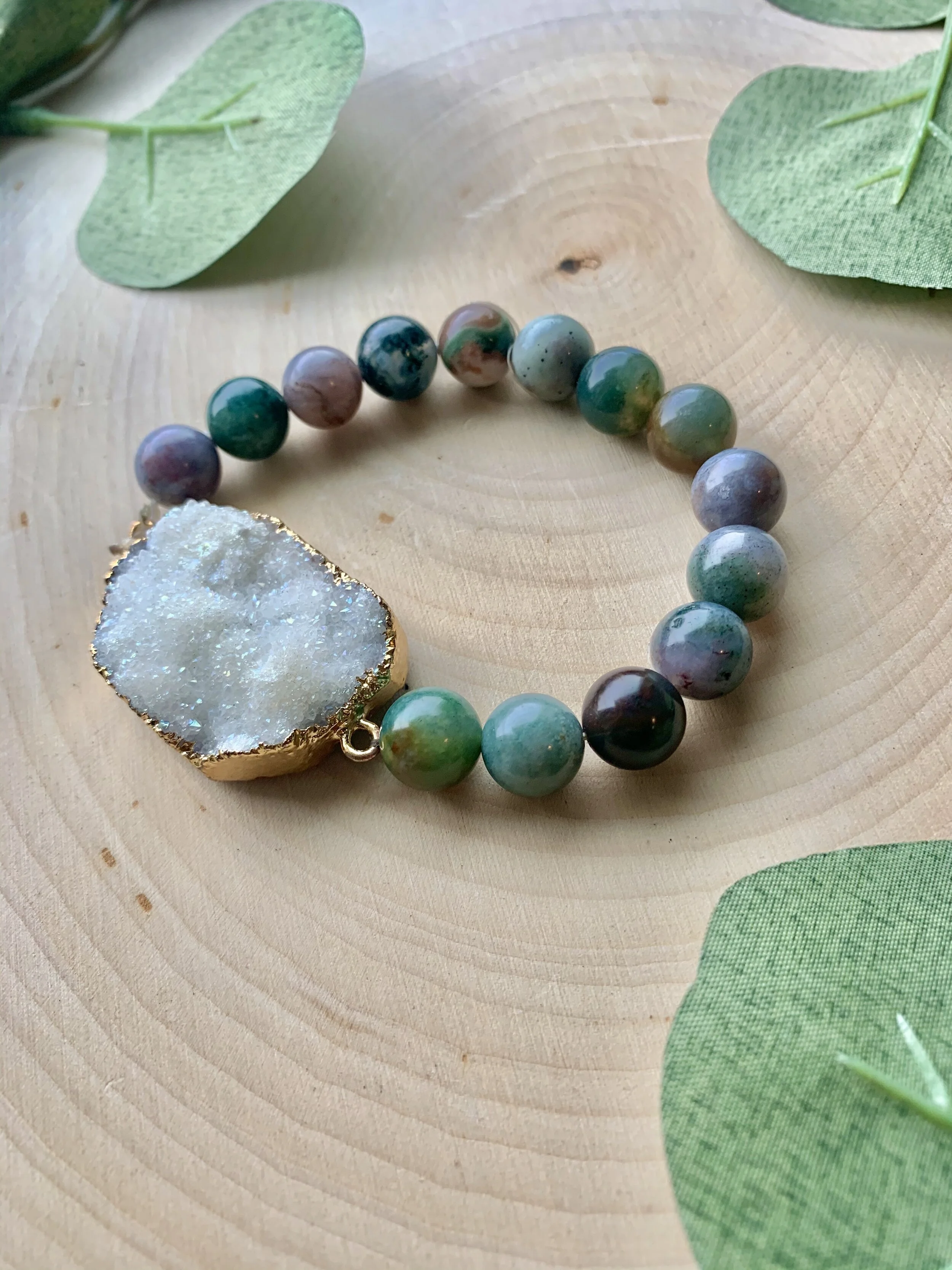 Gold Agate Bracelet