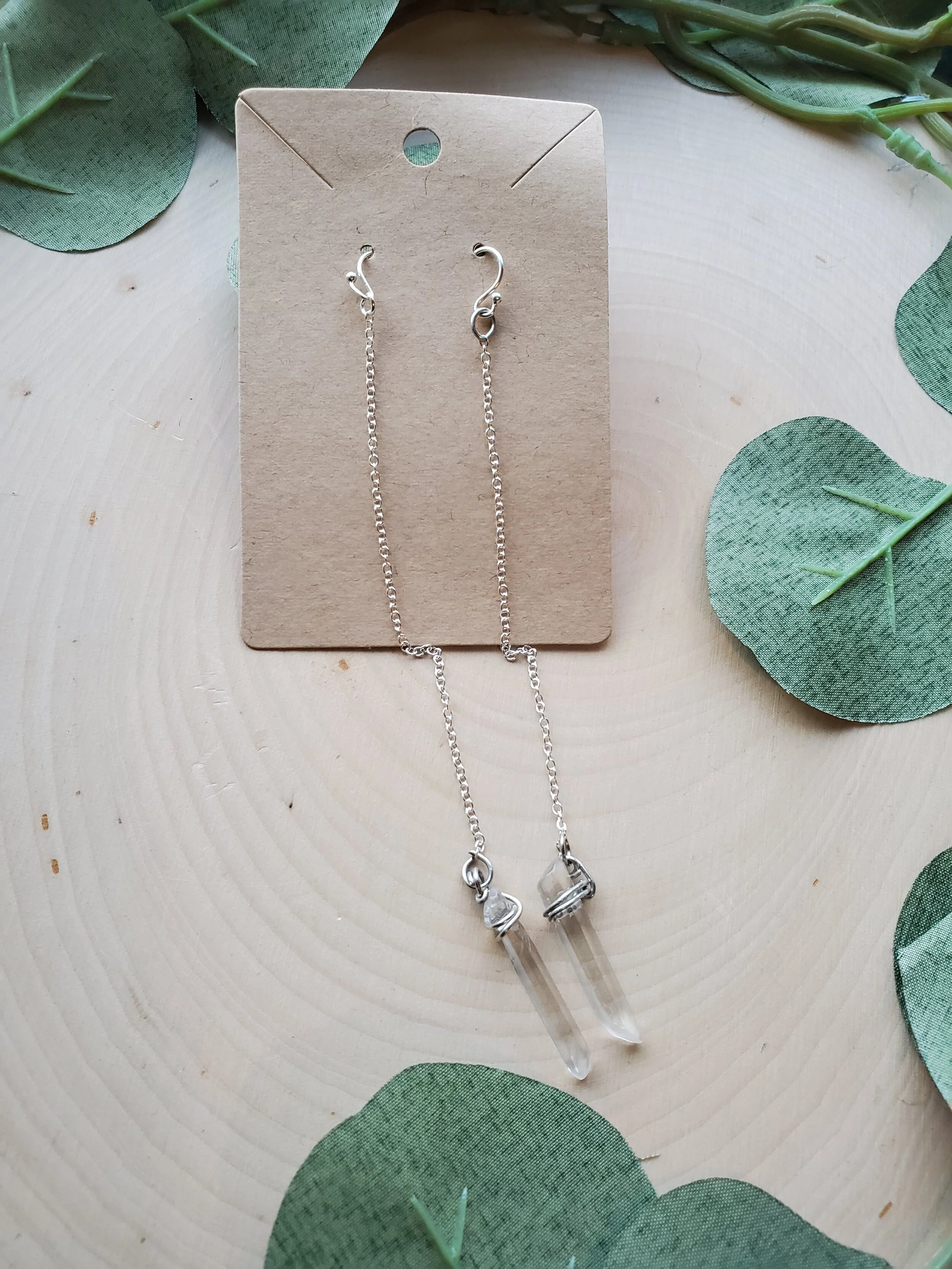 Clear Quartz Healing Earrings