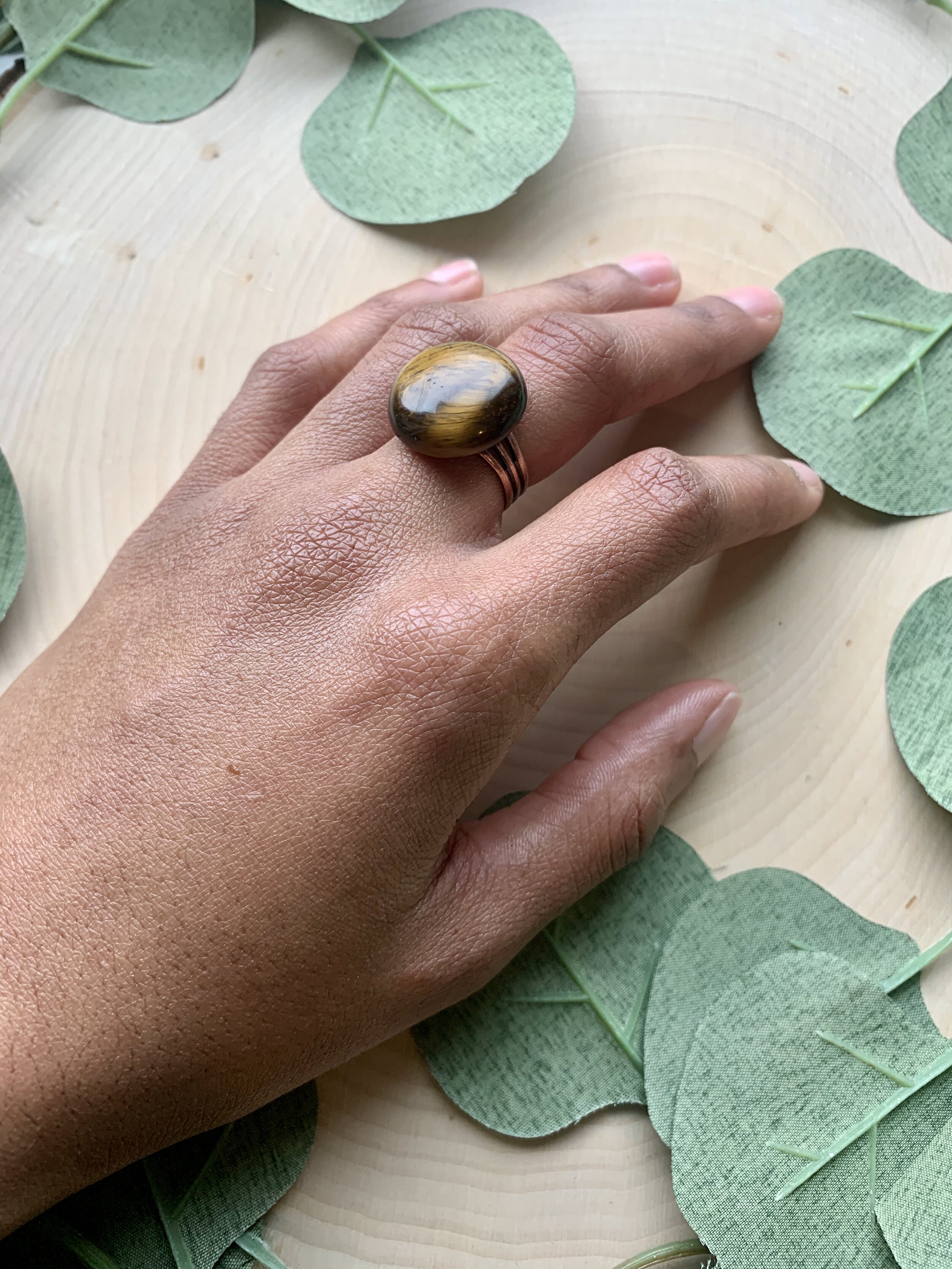 Antique Crystal Adjustable Rings (Different Crystals Within)