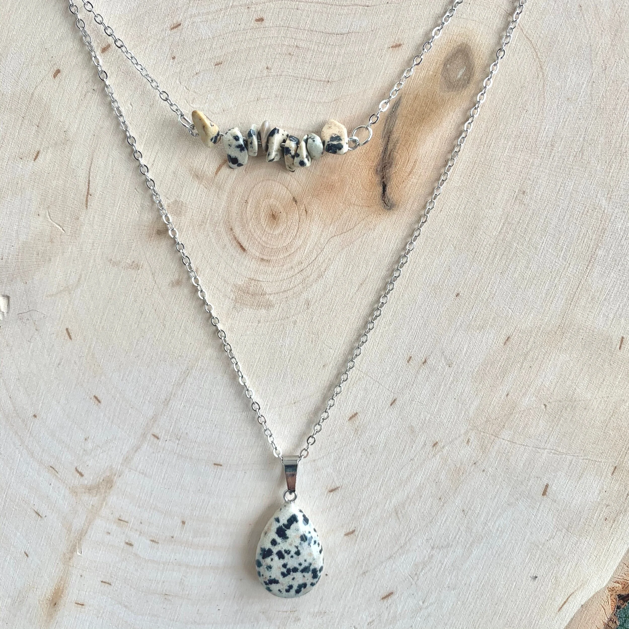 Dalmatian Stone Necklace