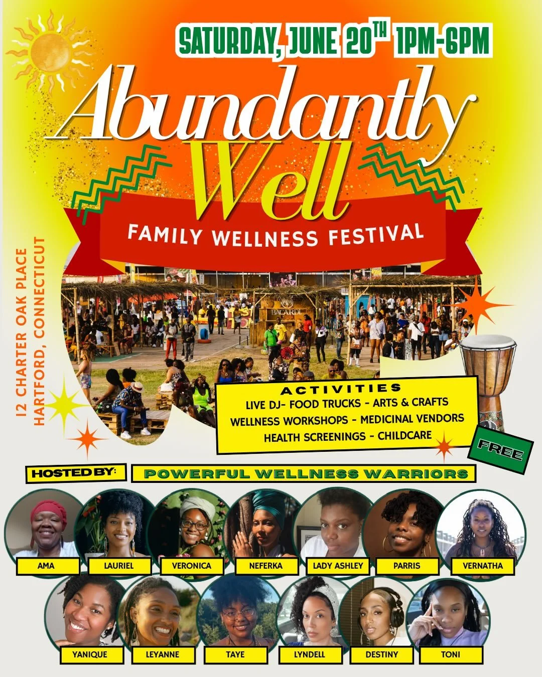 ABUNDANTLY WELL 🌿✨
A Wellness Village Experience for the Whole Family

Join us Saturday, June 20th from 1PM&ndash;6PM for an afternoon of healing, joy, connection, and community care hosted by the Sovereign Abundance Collective.

Abundantly Well is 