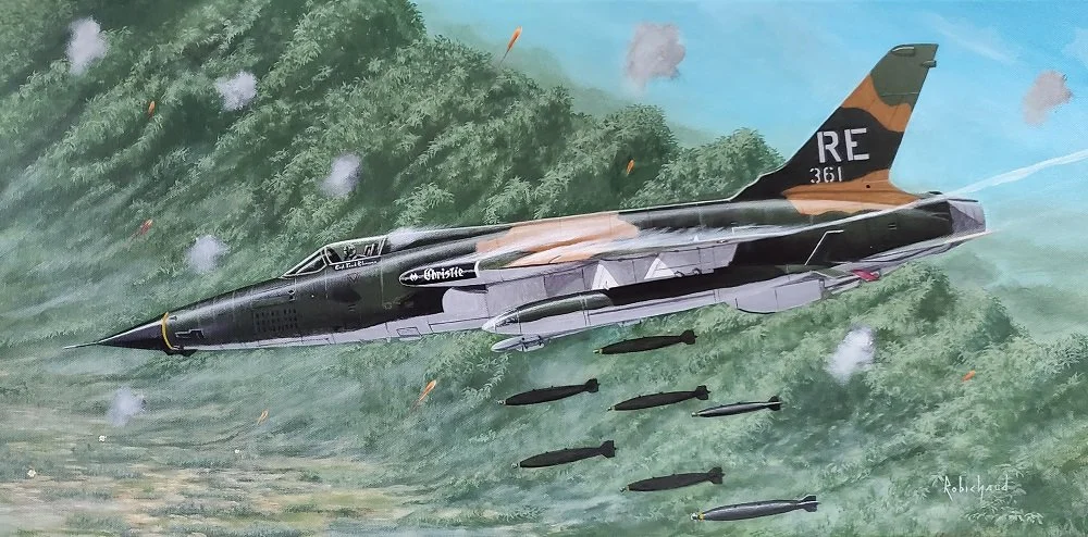 F-105 on a bombing run