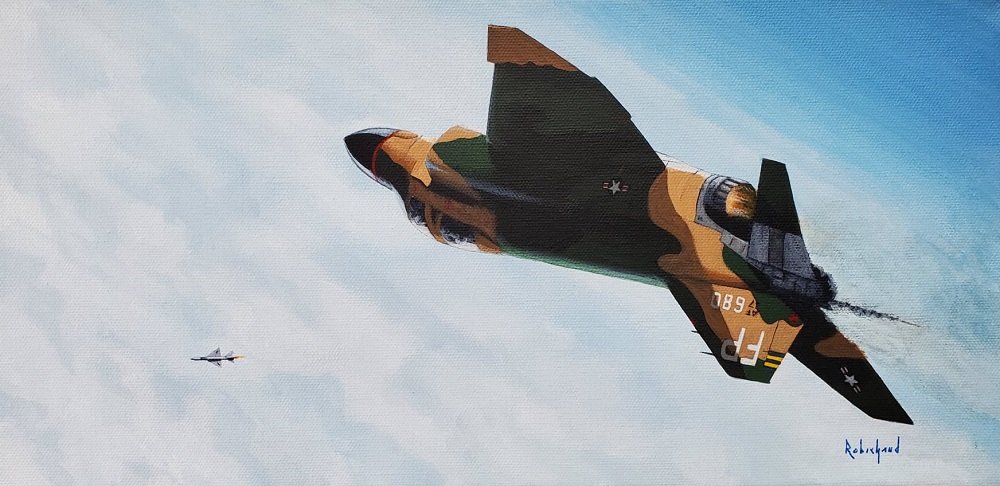 F-4 closes in on a MiG-21