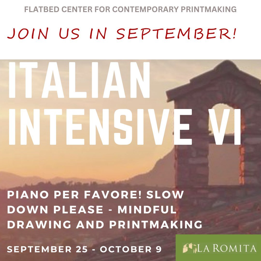 Is it Italy yet?  Join us this September for our Italian Intensive workshop/residency held at La Romita in Umbria, Italy!  We have only two more openings!  This residency is an artist's dream adventure!  Message us for more information or check our b