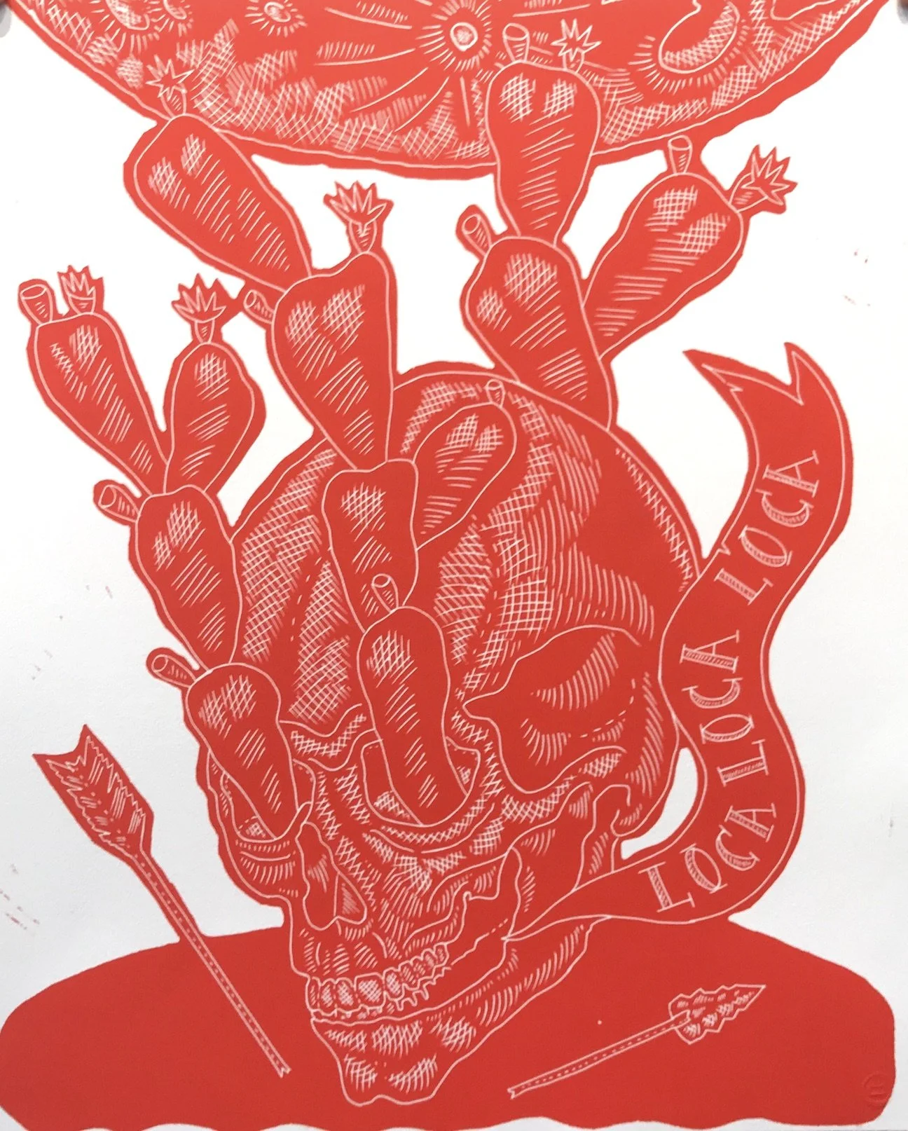 Richard Armendariz
&quot;Victory&quot;
2018
Woodcut
Edition of 8
Image Size: 23 1/2&rdquo; x 19&rdquo;
Paper Size: 23 1/2&rdquo; x 19&rdquo;
$950

Welcome to the imaginative world of Richard Armendariz, who uses woodcut media to explore ideas of myth