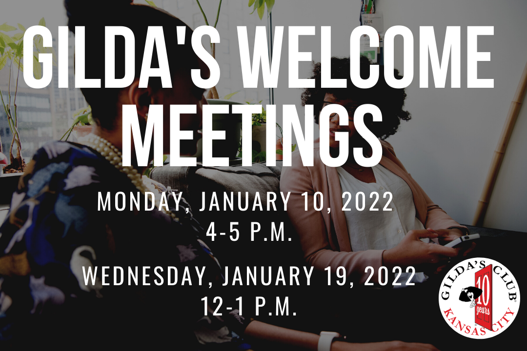 Gilda's Welcome Meeting - January 19, 12-1 p.m.