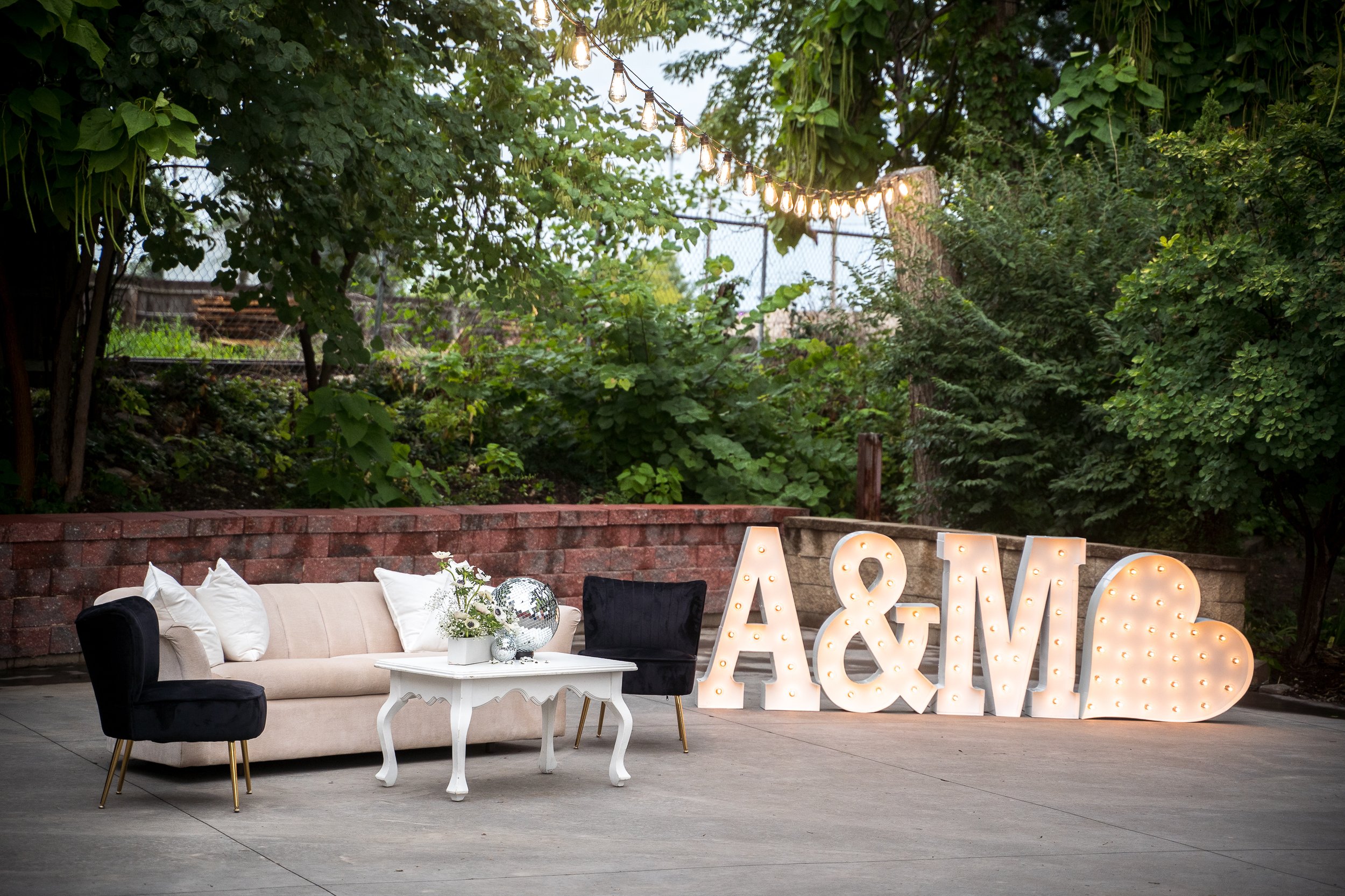 Modern Eclectic Outdoor Tent Wedding Marquee Letters