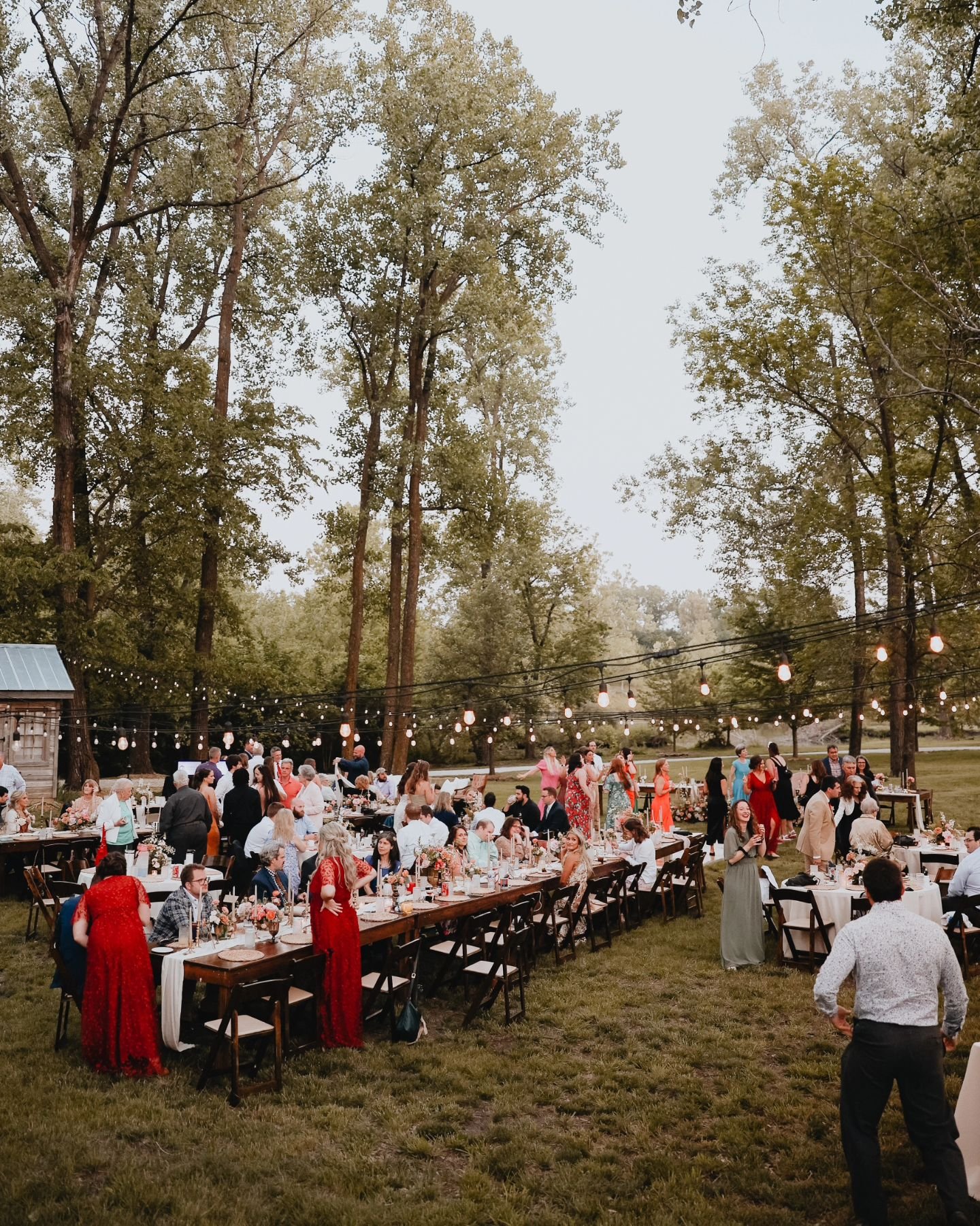 A romantic evening underneath the soft glow from a canopy of lights 🌟 is the perfect way to celebrate genuine love &amp; experience moments to treasure for a lifetime.

Partial Planning: @planitterra
Venue: @wildcliffevents
Rentals: @a1partyeventren