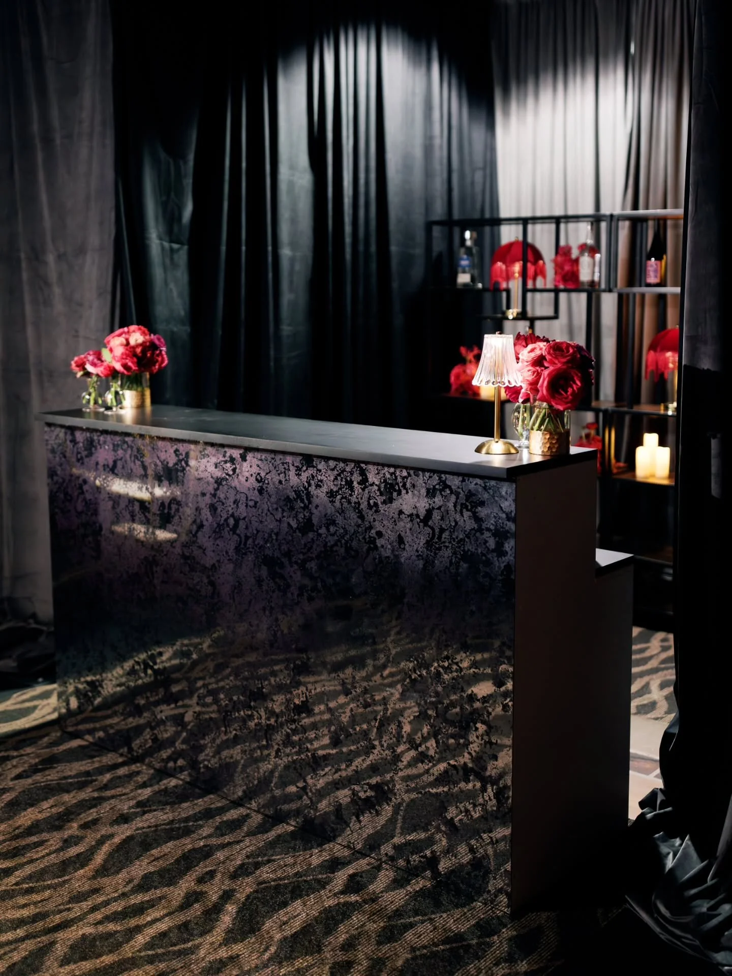 When a couple has refined taste and dreams of a space that feels truly transportive, it&rsquo;s both a challenge and an opportunity. Sultry lighting, a sophisticated palette, and jaw-dropping details brought this moody bar vision to life...and this w