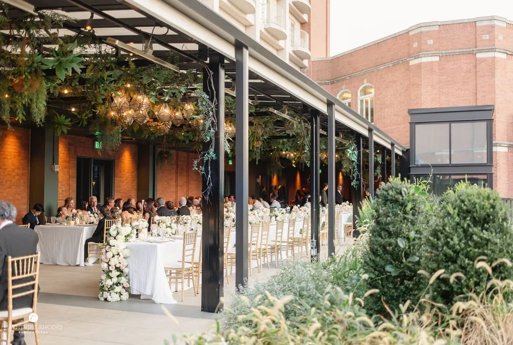 Ritz Carlton St Louis wedding reception in Solarium