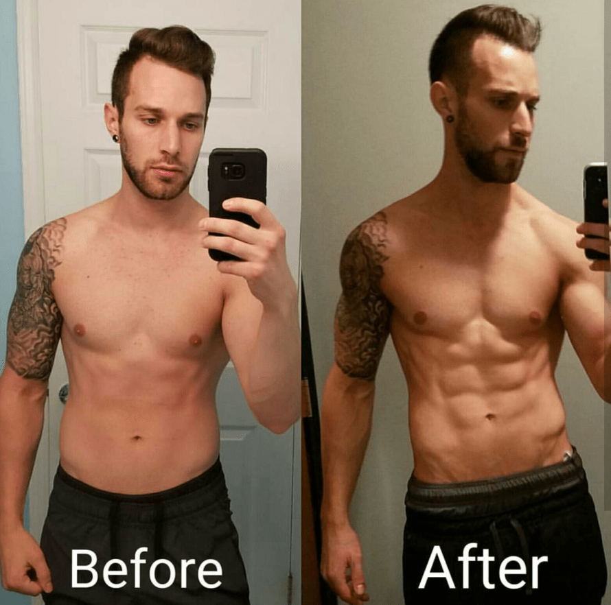 before and after 12 week diet