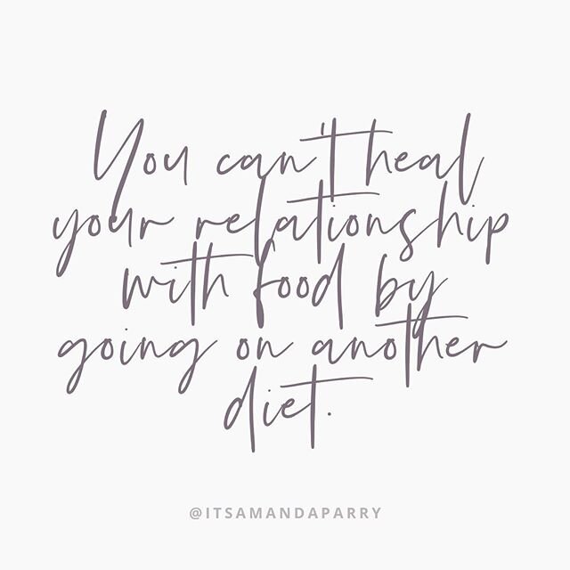 Diets harm, not heal, our relationship with food.⁣
.⁣
The answer isn&rsquo;t found in the next new diet.⁣
.⁣
It&rsquo;s found in leaving dieting behind for good.⁣
.⁣
When you first quit dieting, it&rsquo;s likely that you&rsquo;ll feel out of control