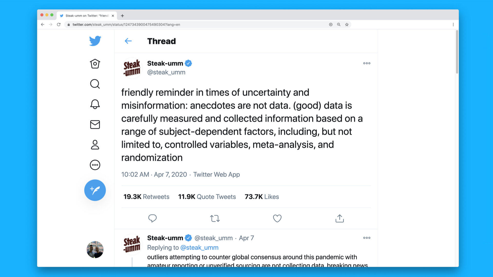 How a Frozen Steak Company Went Viral on Twitter for Posting About Misinformation During the Pandemic