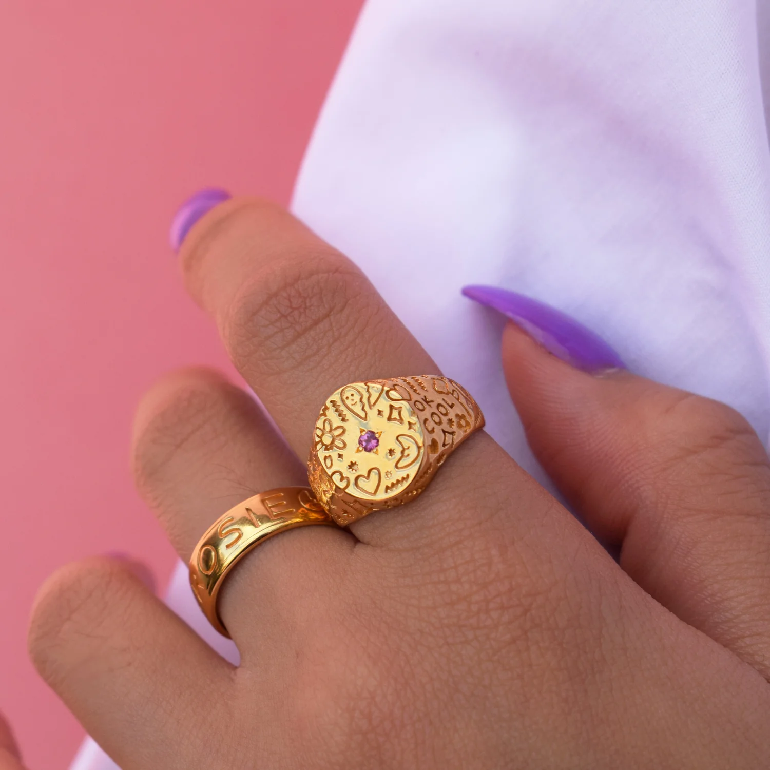 GD X Holly St Clair Doodle Signet Ring — Good Daze