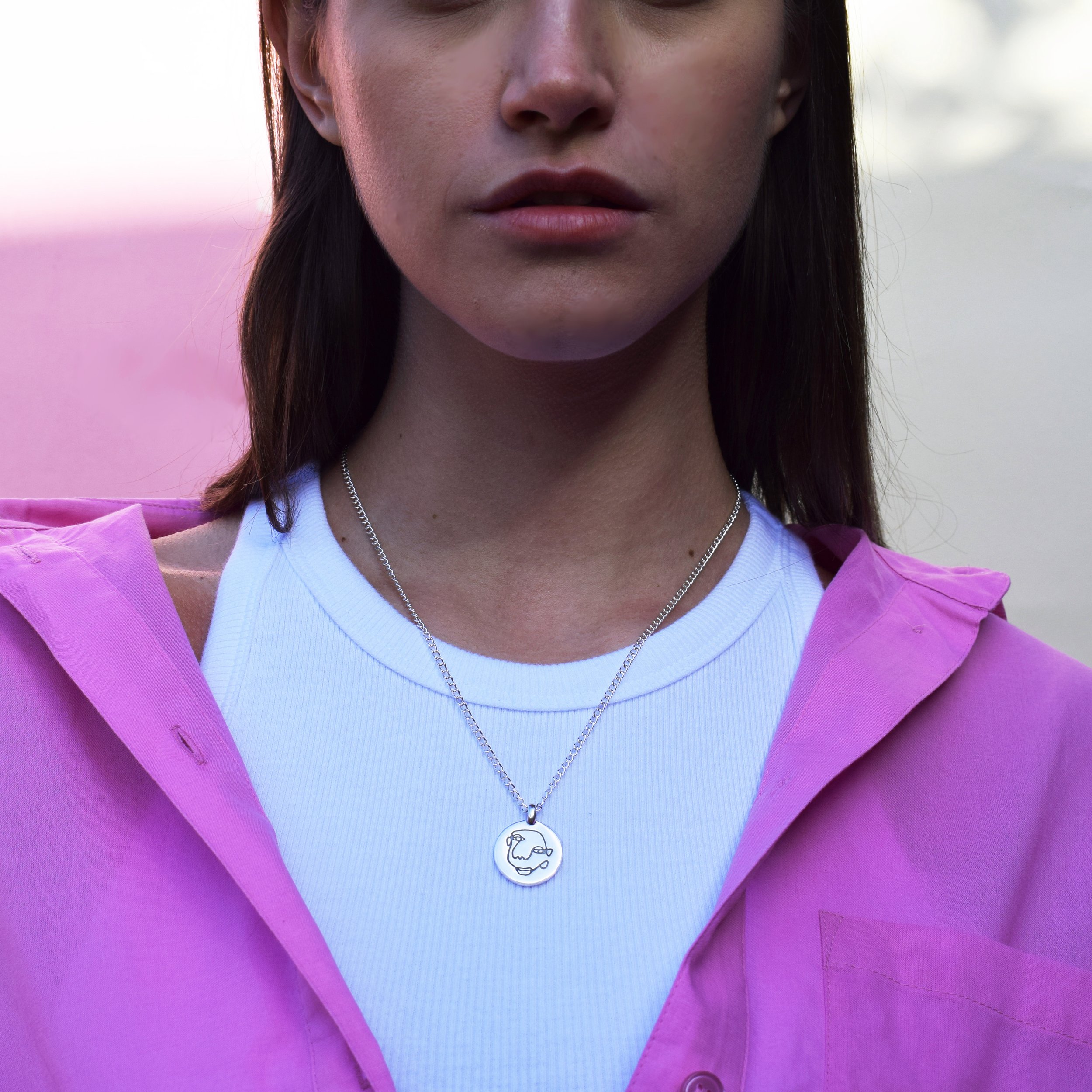 MG X Shuturp Face To Face Necklace 
