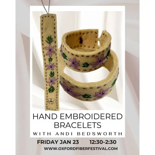 Make a Hand-Embroidered Bracelet Class