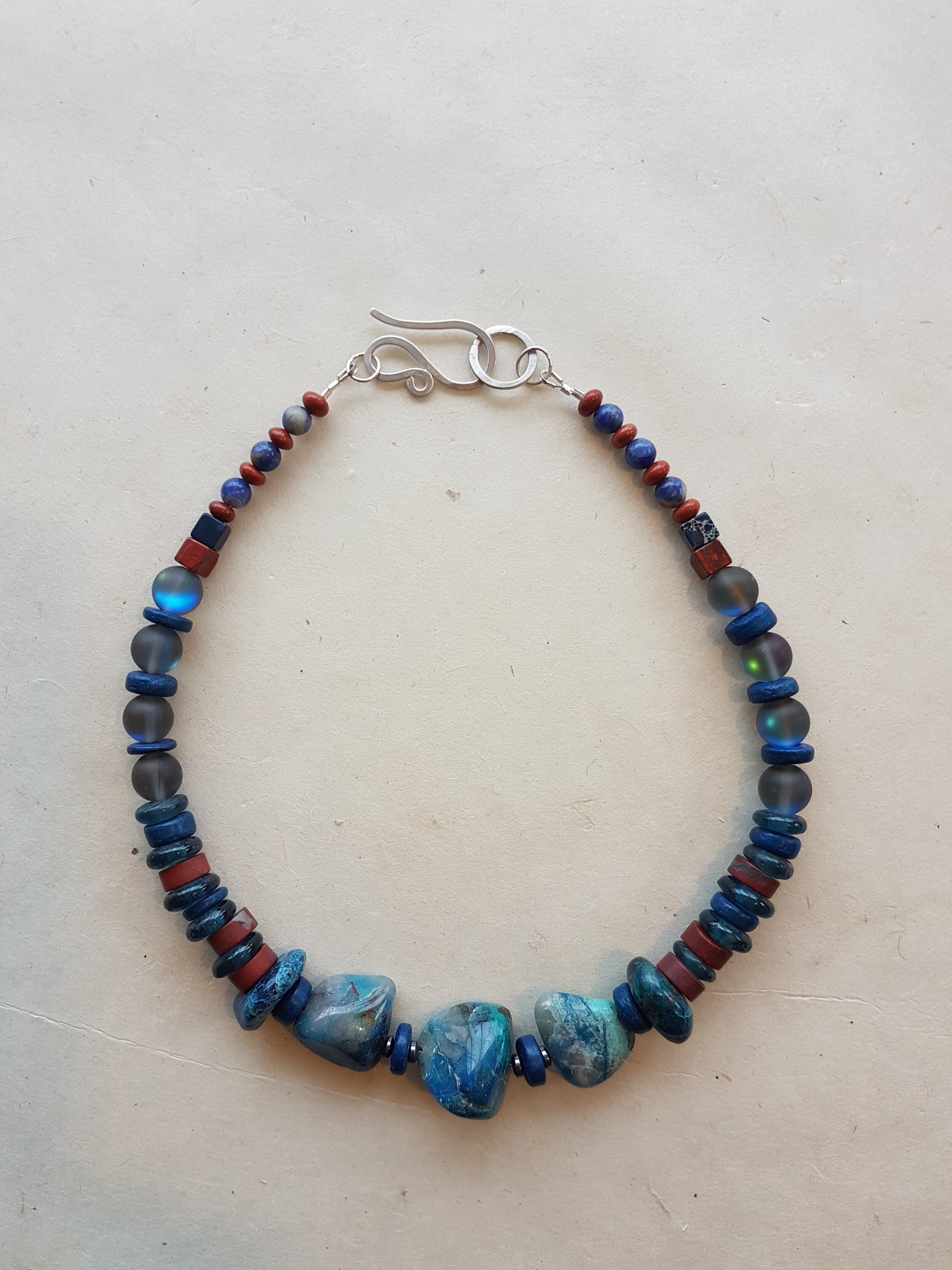 Turquoise and silver necklace: Clare Bassett.jpg