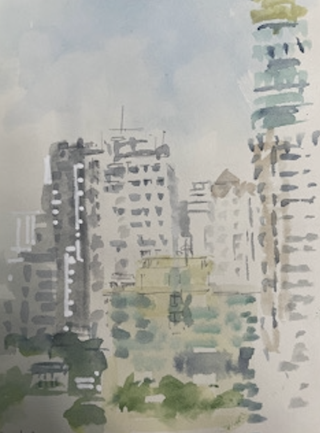 Drawing and painting in a sketchbook with Alison Vickery