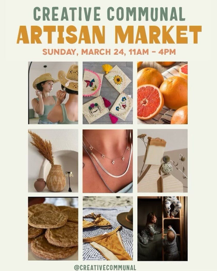 Help kick off Creative Communals First Long Beach Artisan Market of the year in a beautiful new location with these vendors + more!

This SUNDAY, March 24 , 11AM-4PM - Find artisan goods and gifts from LOCAL MAKERS. - find something for everyone! 

?