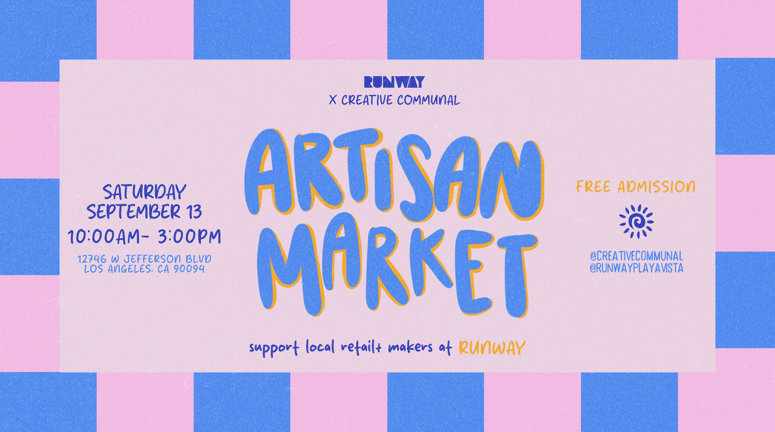 Runway x creative communal September Artisan Market