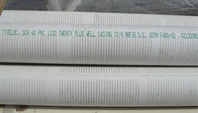 Slotted casing for monitoring well