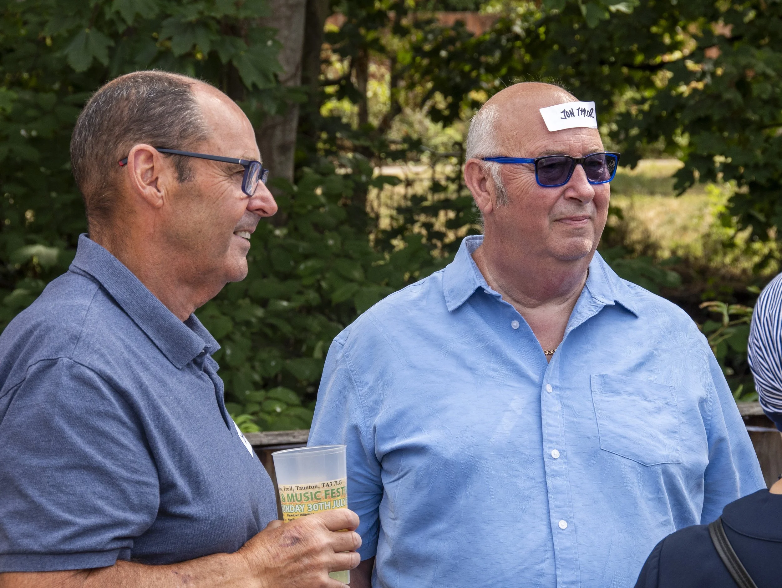 Dave, I wish you would tell Jon that he has a naffing great label stuck on his head
