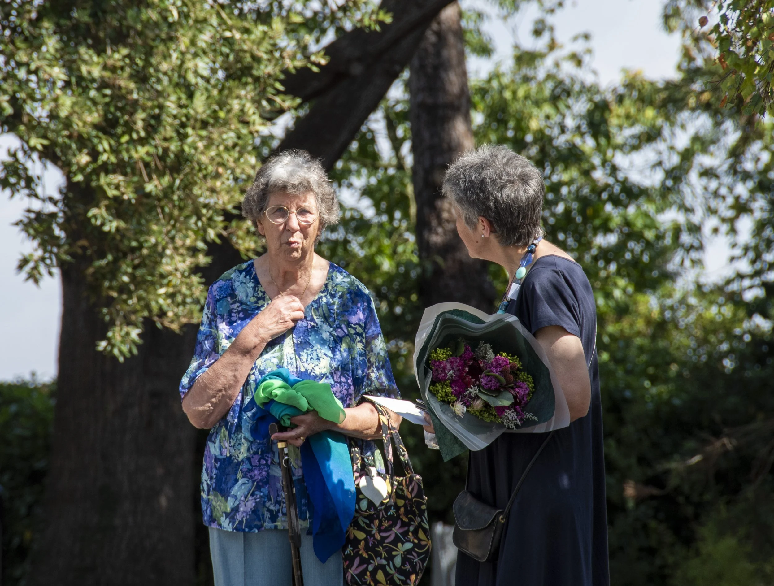 Cynthia Law explaining to Sharon how to make the best lemon drizzle cake in the world