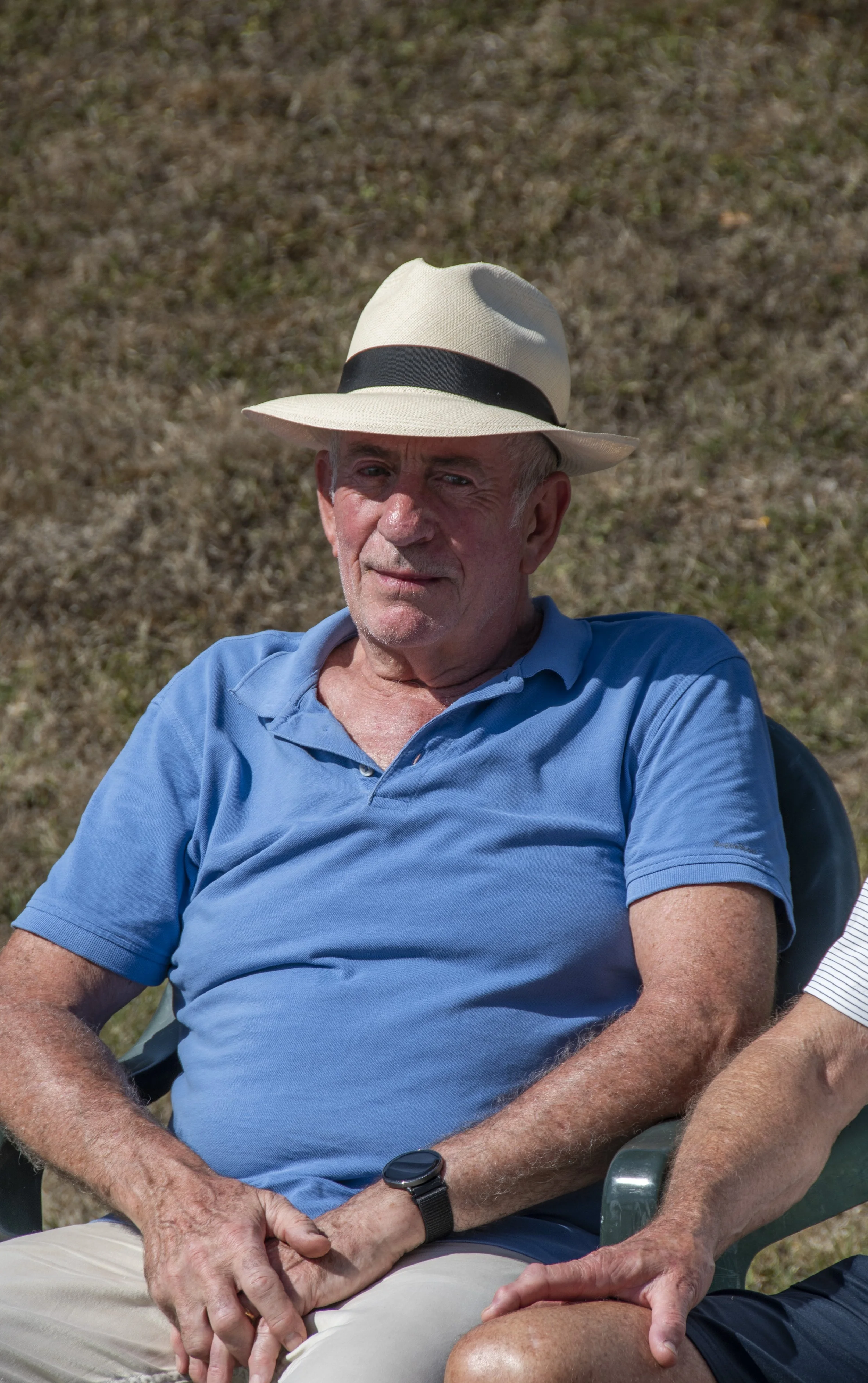 The owner of Canonsgrove Michael Berry relaxing with us in the beautiful sunshine
