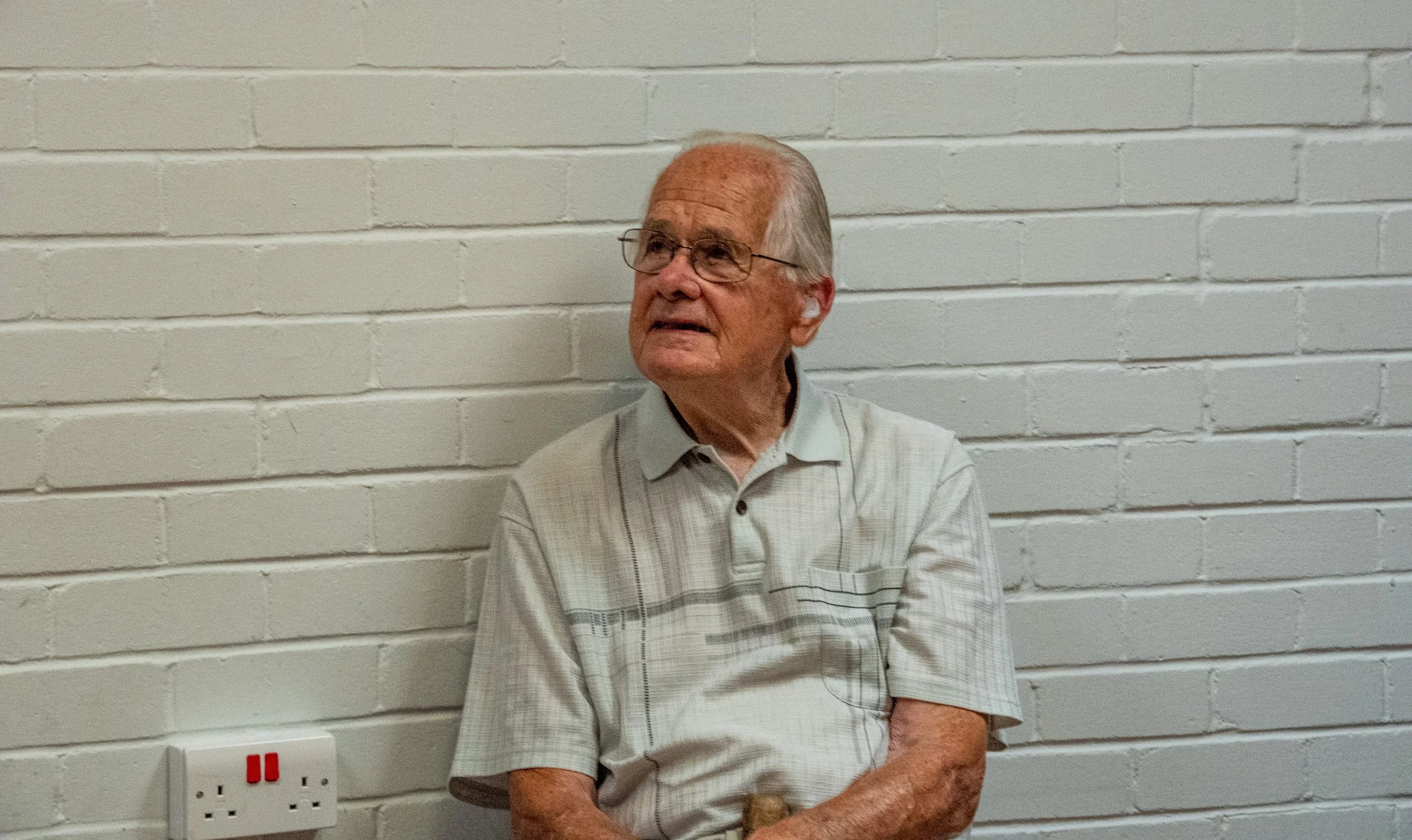 Jack enjoying watching his original cine films for the first time in about 30 years