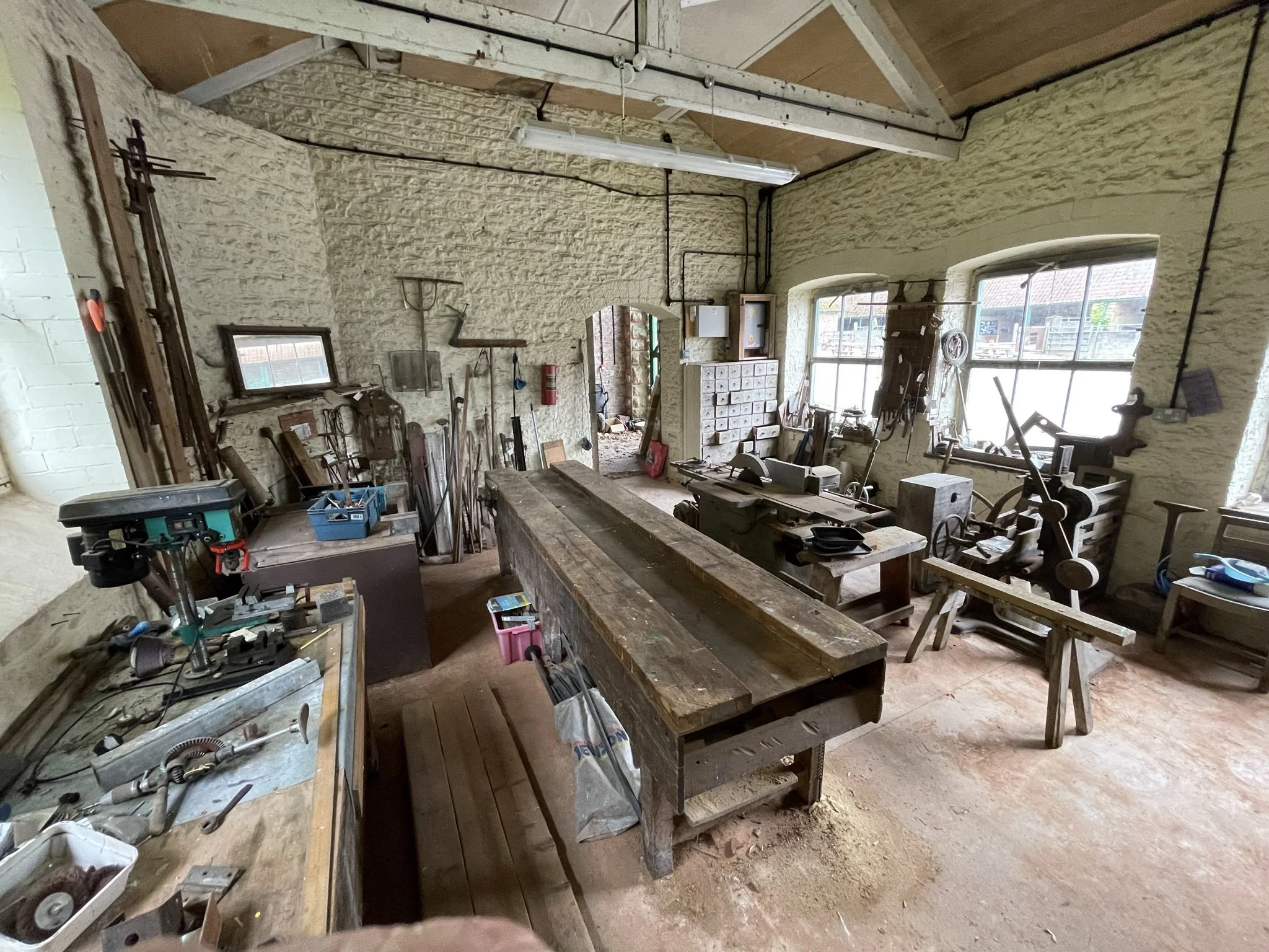 The Carpenter's Shop (Dad's office!) looking very sad 20 years after he retired