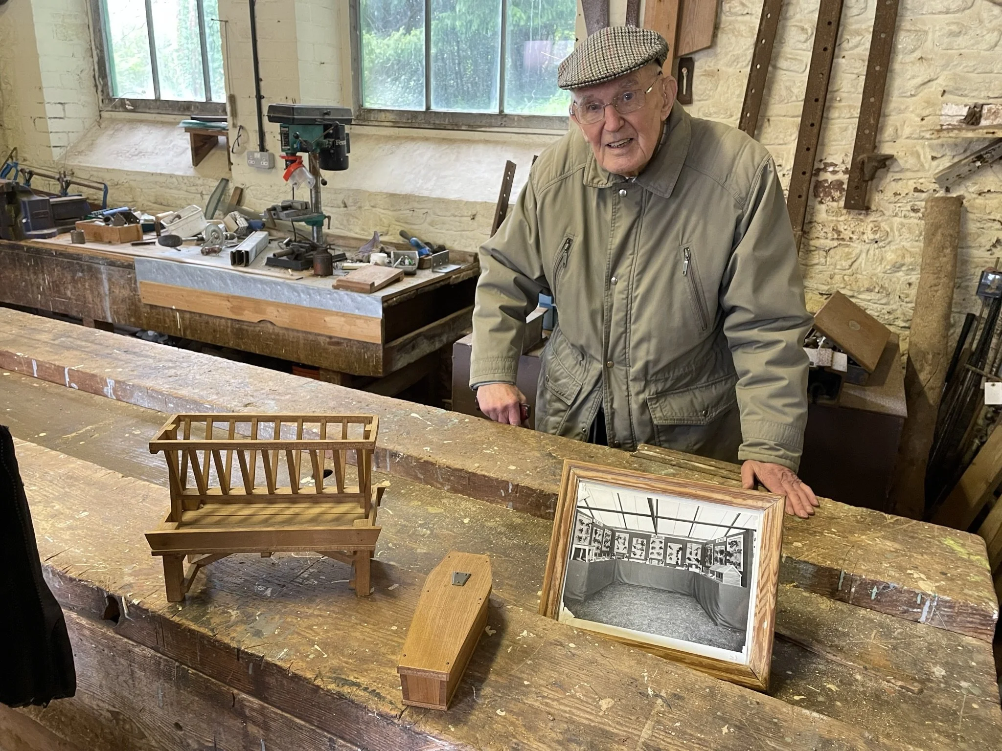 A couple of examples of the many models that Dad made on this bench 65 years ago to display at various Bath & West Shows in the late 1950's