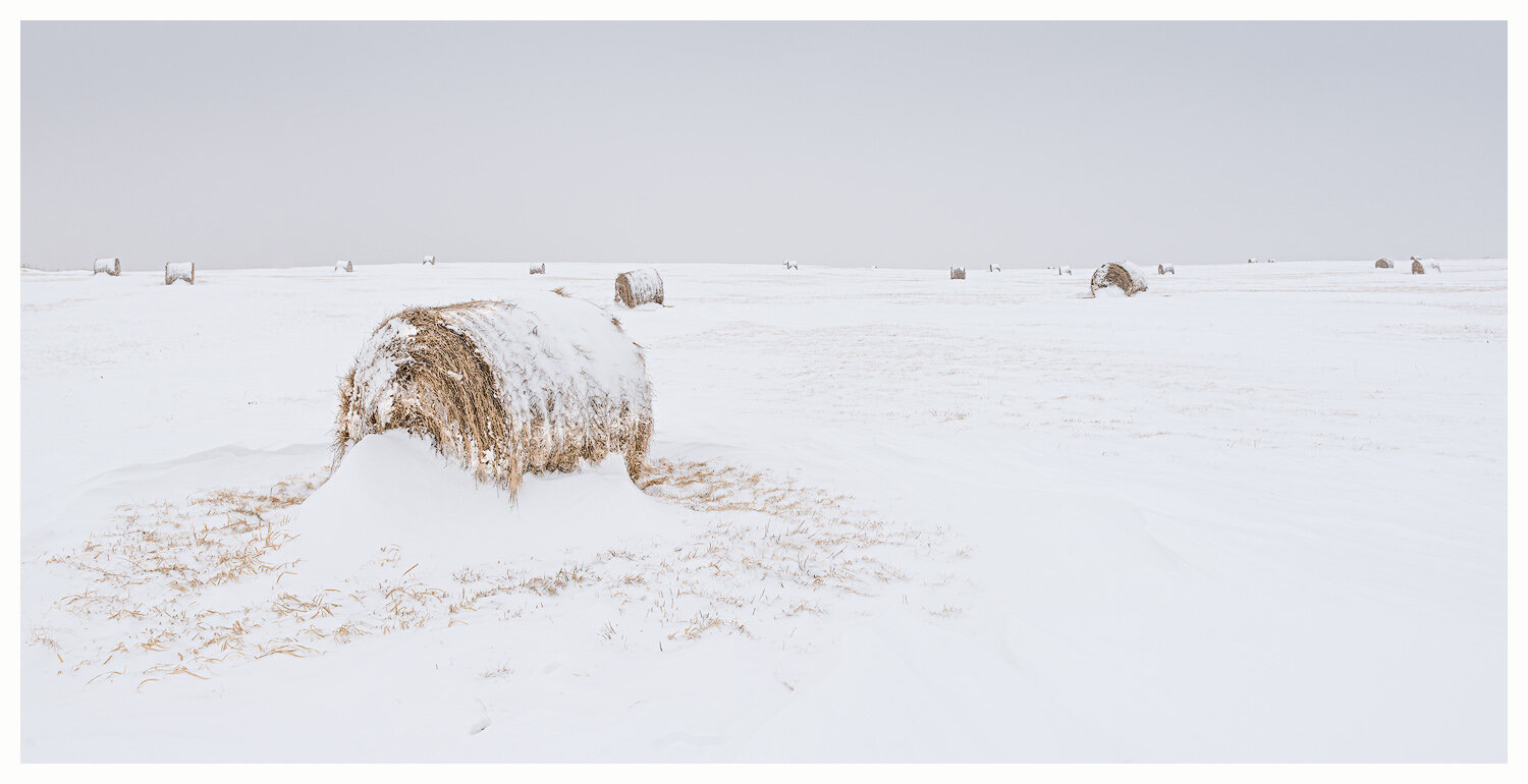 Hay Bales in Winter