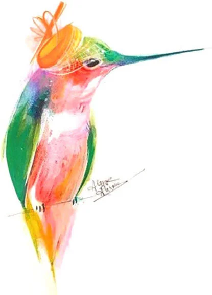 Amber-Alvarez-Art-Birds-in-hats-hummingbird-orange-FW.jpg