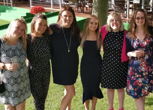 Alice with First Copy staff at a garden party last summer