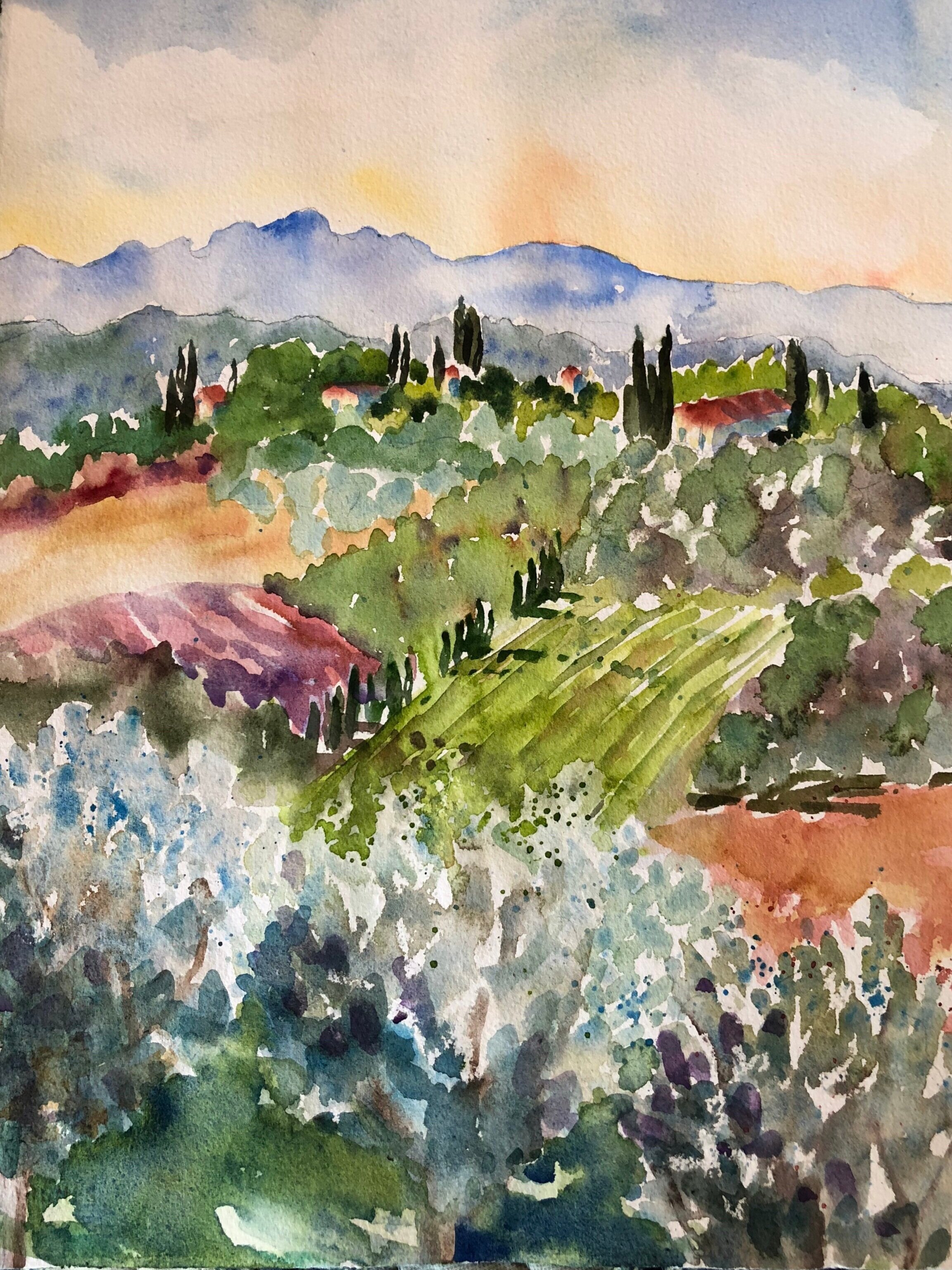 View Past the Olive Orchard