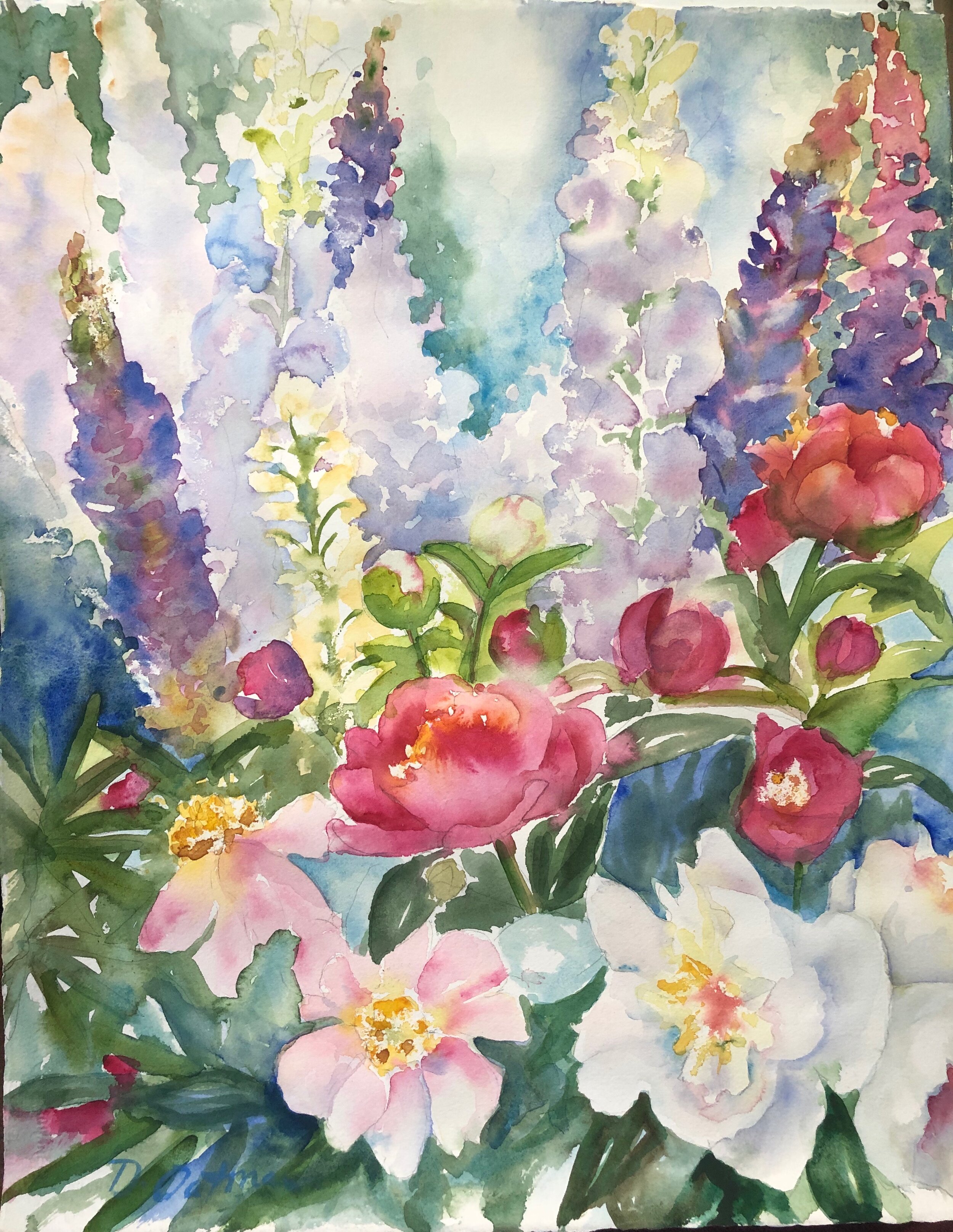 Celebrating Peonies and Delphinium