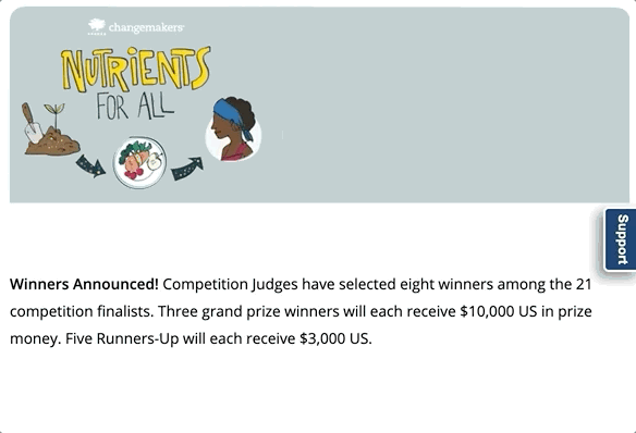 Changemakers: Nutrients for All Pitch Competition